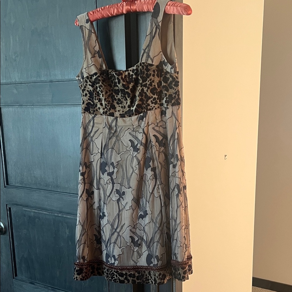 Leopard and Floral Print Dress